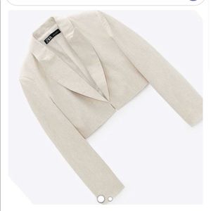 Brand new cropped cream Zara blazer